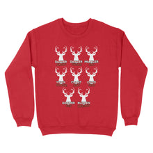 Load image into Gallery viewer, Funny Christmas Reindeer Hunter Shirt, Deer Hunter Gift D02 NQS2460 Standard Crew Neck Sweatshirt