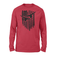 Load image into Gallery viewer, Duck Hunting American Flag Clothes, Shirt for Hunting NQS121 - Standard Long Sleeve