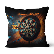Load image into Gallery viewer, Darts On Fire Custom Pillow Personalized Darts Gift For Dart Player LDT1122