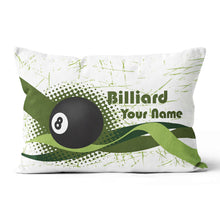 Load image into Gallery viewer, Personalized Green 8 Ball Billiards Pillow Custom Gifts For Pool Players VHM0852