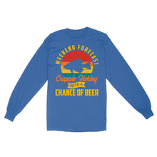 Load image into Gallery viewer, Weekend forecast crappie fishing with a chance of beer D06 NQS2273 - Standard Long Sleeve