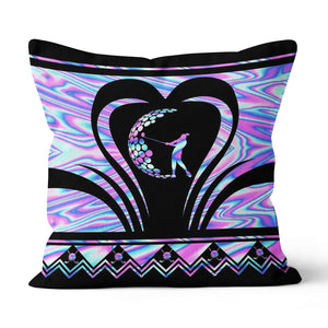 Golf Heart Rainbow Throw Pillow Best Golf Gifts For Golfer LDT1214