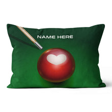 Load image into Gallery viewer, Personalized Red Billiard Ball Heart Throw Pillow Best Valentine Gifts VHM0943