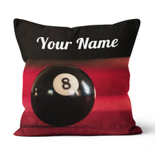Load image into Gallery viewer, Personalized Billiard 8 Ball Pillow, Custom Throw Pillow Billiards Gifts VHM0882