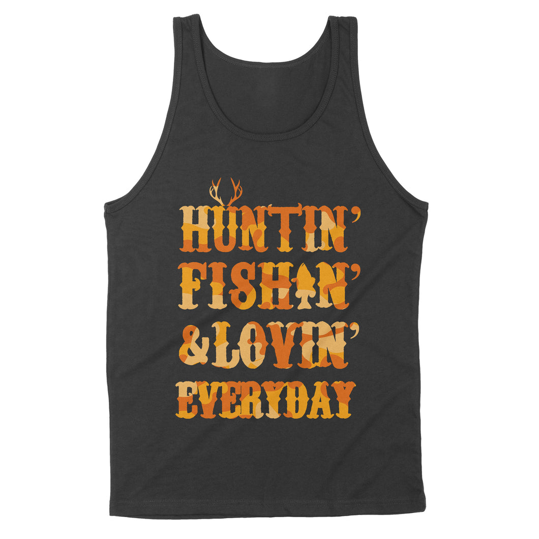 Hunting Fishing Loving Everyday Tank top Orange Camo - SPH95