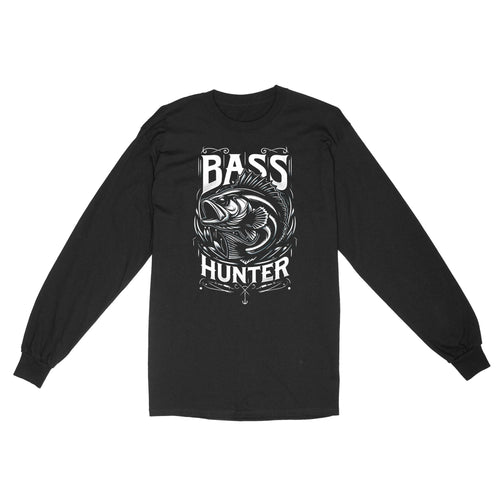 Long Sleeve - Bass hunter fishing shirt gift for fisherman A56