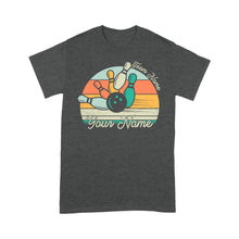 Load image into Gallery viewer, Custom Bowling Retro Shirt, Personalized Bowling Name T-Shirt