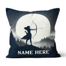 Load image into Gallery viewer, Personalized Pillows Archery Player With Moon, Custom Name Archery Gifts TDM0848