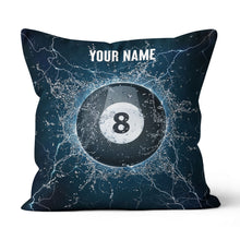 Load image into Gallery viewer, Personalized Water 8 Ball Billiard Pillow Custom Pillow Billiards Gifts VHM0891