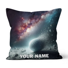 Load image into Gallery viewer, Golf Balls In Space Custom Golf Throw Pillow Personalized Golf Gifts LDT1155