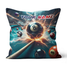 Load image into Gallery viewer, Personalized Thunder Lightning 8 Ball Billiard 3D Pillow Top Pillow Gift VHM0898