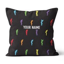 Load image into Gallery viewer, Colorful Golf Swing Custom Throw Pillow Personalized Best Golf Gifts LDT1147