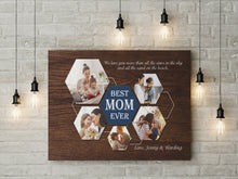 Load image into Gallery viewer, Personalized Mom Canvas| Best Mom Ever Photo Collage| Gift for Mom, Mother&#39;s Day Gift, Mom Birthday Gift JC213