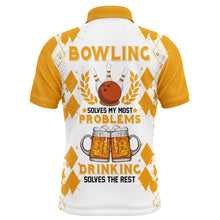 Load image into Gallery viewer, Funny Beer Bowling Shirt Men Polo, Personalized Team Short Sleeves Men Bowlers Jersey NBP18