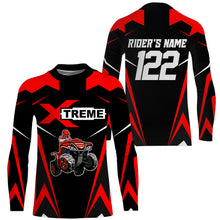 Load image into Gallery viewer, Extrem ATV Motocross Jersey Personalized Red Quad Bike Shirt UPF30+ Adult Youth Off-road Racing NMS1362