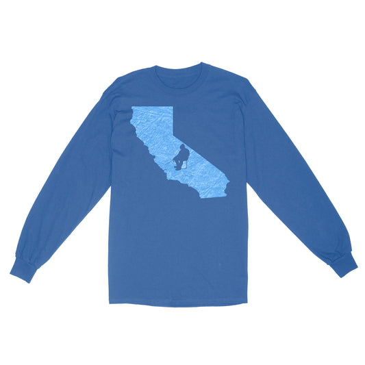 California Ice Fishing Shirts, Winter Fishing California State Love Fishing Long Sleeve - FSD2928 D06