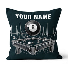 Load image into Gallery viewer, Funny Billiard Table Custom Black Pillows, Personalized Billiard Gifts TDM0821