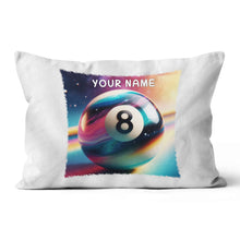 Load image into Gallery viewer, Personalized Colorful 8 Ball Billiard Throw Pillow Custom Billiard Gifts VHM0904