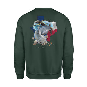 Catfish season Texas catfish fishing - Standard Fleece Sweatshirt