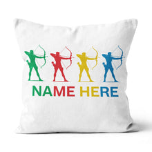 Load image into Gallery viewer, Funny Colorful Archer Customized White Pillow, Best Archery Throw Pillow TDM0899