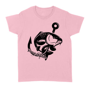 Carp fishing tattoos Customize name Women's T-shirt, personalized fishing gifts for fisherman - NQS1208