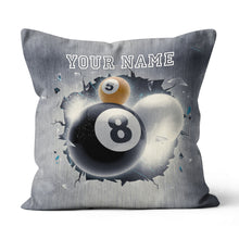 Load image into Gallery viewer, Personalized Abstract Billiard Balls Throw Pillow, Billiard Pillow Gifts TDM0789