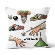 Load image into Gallery viewer, Personalized Funny Vintage Billiards Games Pillow Best Throw Pillows TDM0752