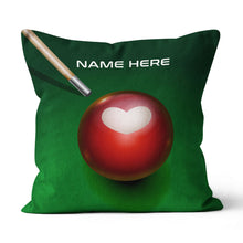 Load image into Gallery viewer, Personalized Red Billiard Ball Heart Throw Pillow Best Valentine Gifts VHM0943