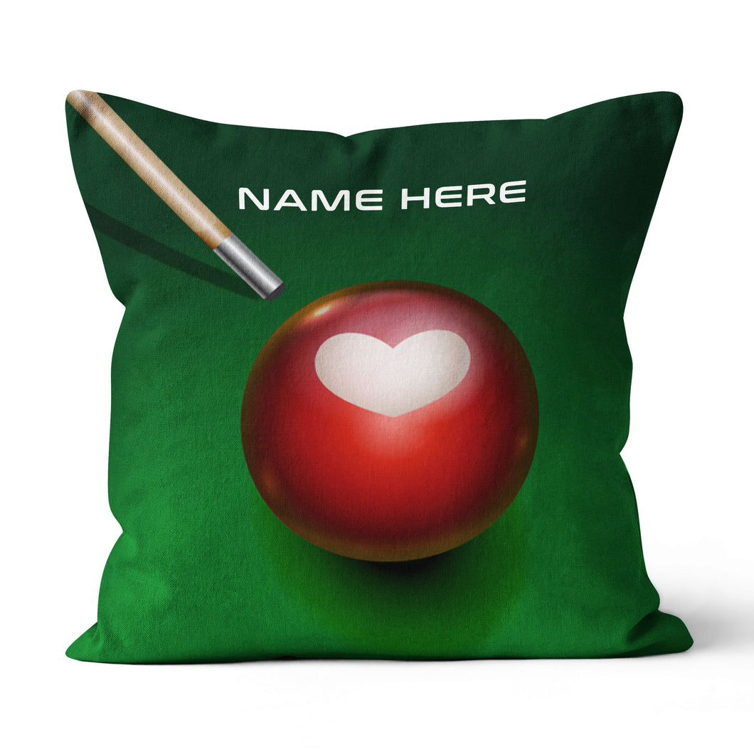 Personalized Red Billiard Ball Heart Throw Pillow Best Valentine Gifts VHM0943