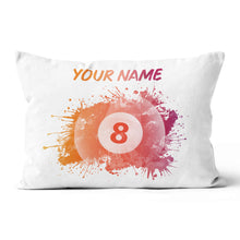 Load image into Gallery viewer, Customized 8 Ball Pool Painted Pillow, Billiard Throw Pillows Gifts TDM0809