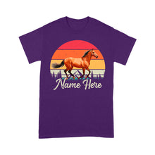 Load image into Gallery viewer, Custom Photo and name Horse retro Shirt, Horse Riding Shirt, Gift for Horse Lover D03 NQS3244 T-Shirt