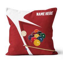 Load image into Gallery viewer, Customized Red Billiard Balls Pillows, Pillow Gifts For Billiard Lovers TDM0844