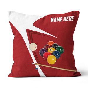 Customized Red Billiard Balls Pillows, Pillow Gifts For Billiard Lovers TDM0844