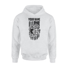 Load image into Gallery viewer, Largemouth bass fishing US American flag personalized patriot shirt D01 NQS1310 - Standard Hoodie