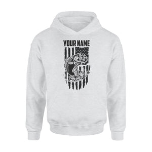 Largemouth bass fishing US American flag personalized patriot shirt D01 NQS1310 - Standard Hoodie