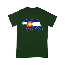 Load image into Gallery viewer, Colorado bear hunting  T Shirts,  CO State Flag Bear Hunter - NQSD233