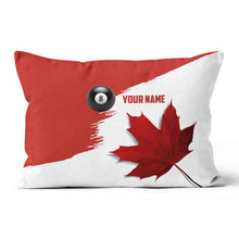 Load image into Gallery viewer, Personalized Canada Leaf Billiard Pillow, Billiard Canadian Flag Pillows TDM0853
