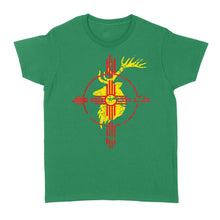 Load image into Gallery viewer, New Mexico State Flag Elk Hunting Zia Symbol Women T-Shirt - FSD1180 D06