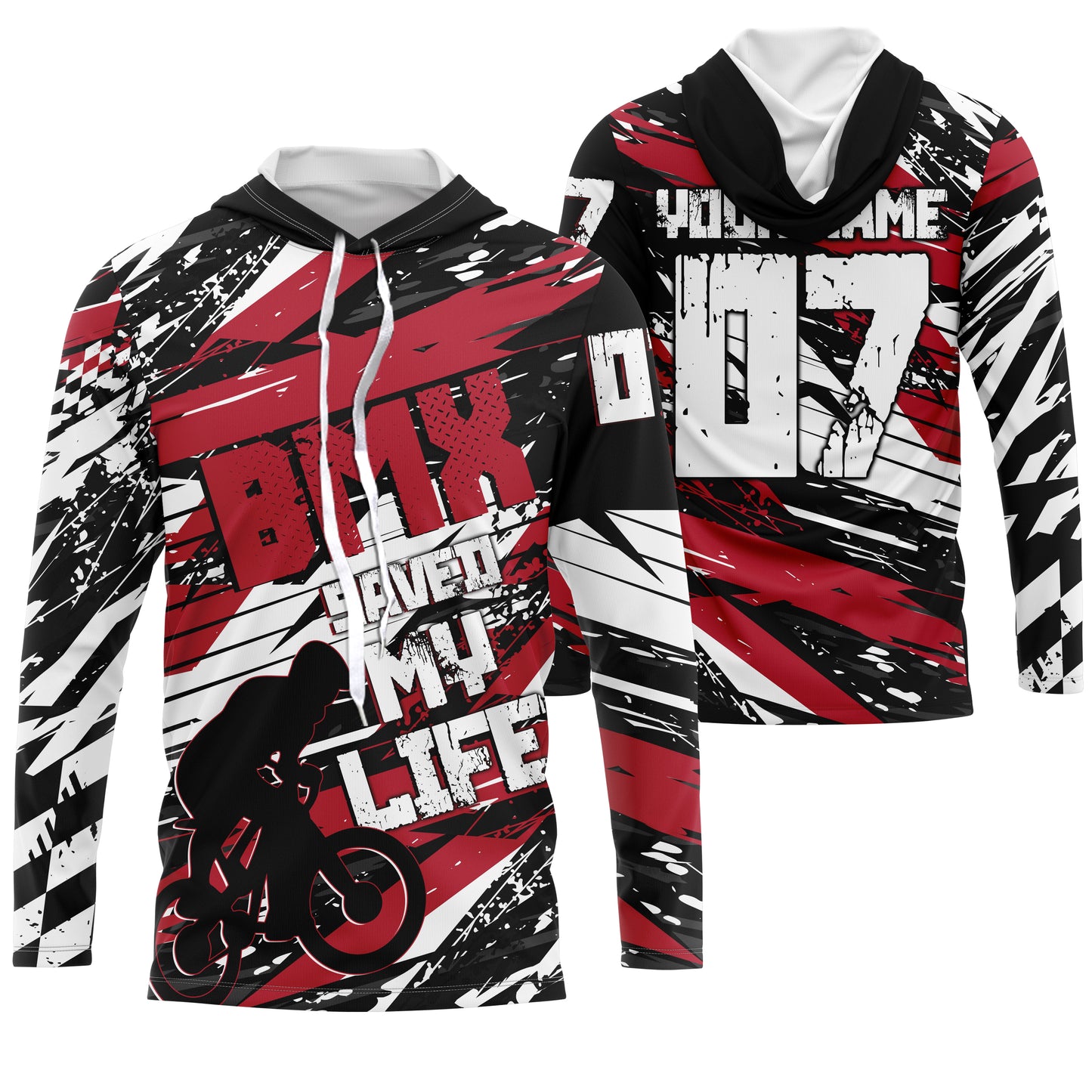 BMX Life Red BMX jerseys UPF30+ Off-road bike shirt Cycling gear Adult kid BMX bicycle clothes| SLC84