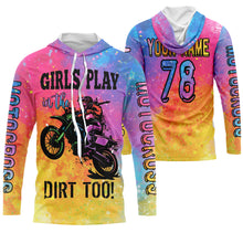 Load image into Gallery viewer, Women girls custom motocross jersey Girls Play in The Dirt Too UPF30+ dirt bike racing off-road NMS967