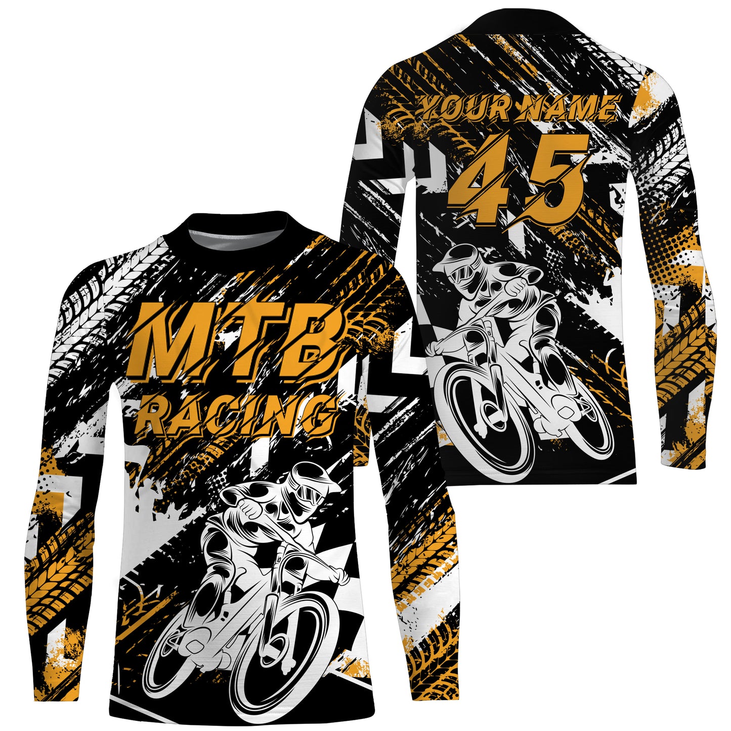 Personalized MTB jersey UPF30+ Mountain bike gear Downhill trails cycling top Adult kid MTB shirt | SLC100