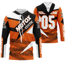 Load image into Gallery viewer, Xtreme orange MotoX custom kid&amp;adult jersey UPF30+ dirt bike off-road MX racing motorcycle shirt PDT48