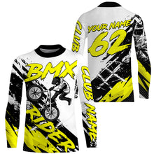 Load image into Gallery viewer, Yellow BMX jersey UPF30+ Off-road bike shirt Cycling gear Adult youth BMX bicycle motocross clothes| SLC85