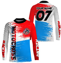 Load image into Gallery viewer, Custom Motocross UPF30+ jersey extreme men women kid red MotoX youth biker racing off-road shirt PDT71