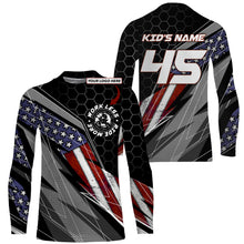 Load image into Gallery viewer, Custom logo Motocross racing jersey UPF30+ Patriotic Work Less Ride More dirtbike rider motorcycle NMS1011