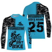 Load image into Gallery viewer, Personalized Motocross camo jersey UV protective MX for youth kid adult dirt bike off-road shirt PDT79