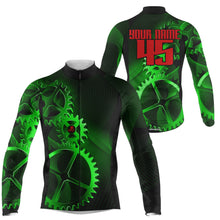 Load image into Gallery viewer, Custom Cycling Jersey Sprocket Mountain Bike Cycle Racing Bicycling Shirt Road Biking - Green| NMS835