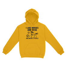 Load image into Gallery viewer, I Like Horses and Dogs and maybe 3 people, funny Horse shirt D03 NQS2710 - Standard Hoodie