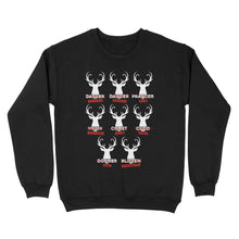 Load image into Gallery viewer, Funny Christmas Reindeer Hunter Shirt, Deer Hunter Gift D02 NQS2460 Standard Crew Neck Sweatshirt
