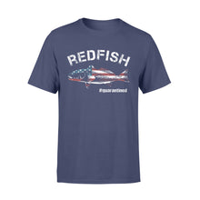Load image into Gallery viewer, Redfish fishing US flag quarantined shirts